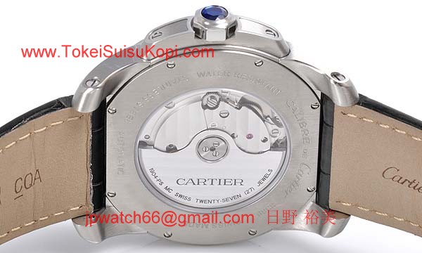 カルティエ時計ブランド 店舗 激安 カリブル　ドゥ　黒ストラップ W7100037