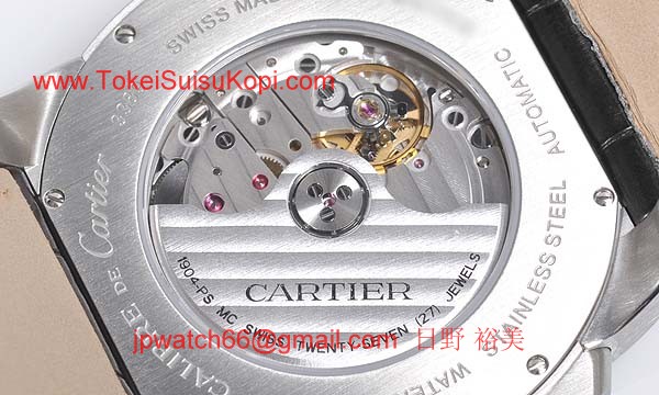 カルティエ時計ブランド 店舗 激安 カリブル　ドゥ　黒ストラップ W7100037