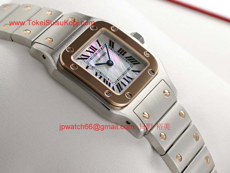 ブランド CARTIERカルティエ 時計コピー サントス ガルベ 18Kピンクゴールド/ステンレスコンビW20103C4