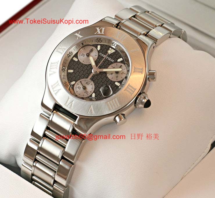 ブランド CARTIERカルティエ 時計コピー クロノスカフ W10172T2 黒 