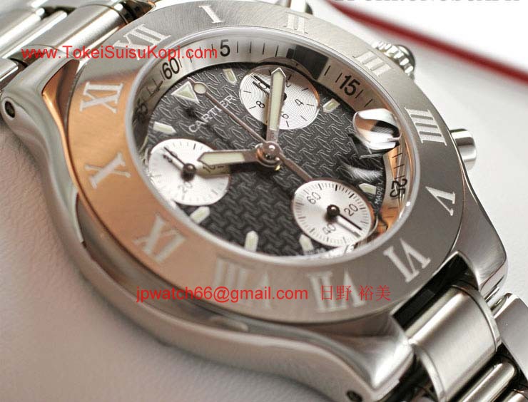 ブランド CARTIERカルティエ 時計コピー クロノスカフ W10172T2 黒 
