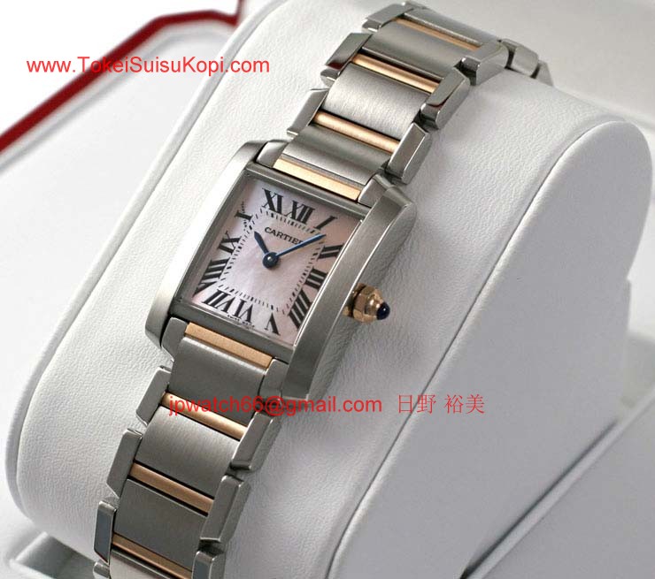 ブランド CARTIERカルティエ 時計コピー タンクフランセーズ ピンクゴールド コンビ W51027Q4