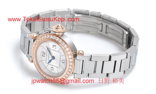 カルティエ時計コピー ミスパシャスティール ＆ ゴールド ダイヤモンド パヴェWJ124021