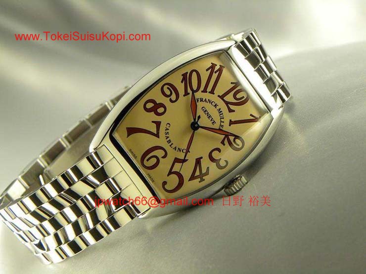 FRANCK MULLER フランクミュラー 時計 偽物 カサブランカ サハラ サーモンピンク 6850SAHA