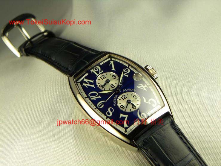 腕時計 コピー FRANCK MULLER フランクミュラー マスターバンカー ブルーダイヤル 5850MB