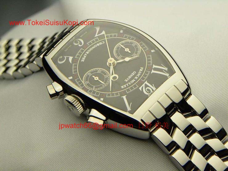 腕時計 コピー FRANCK MULLER フランクミュラー トノウカーベックス 2カウンタークロノグラフ 5850CC OAC Black