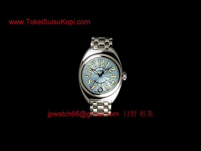 フランク・ミュラー コピー 時計 トランスアメリカ レディース オートクォーツ 2000L OAC Pastel Blue
