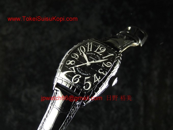 フランク・ミュラー コピー 時計 ブラッククロコ　鏡面 8880SCBLKCRO AC Black