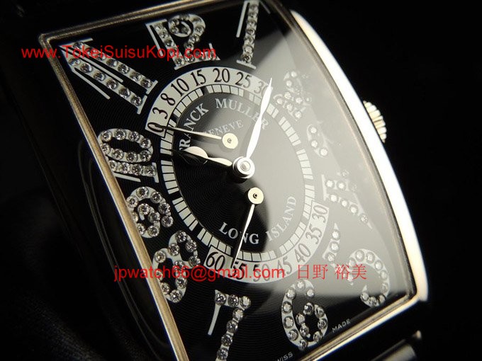 フランク・ミュラー コピー 時計 ロングアイランド ビーレトロセコンド ダイヤモンド 1100DSRCD OG Black