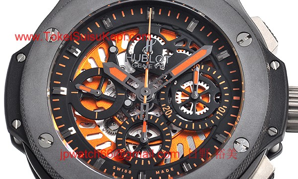 (HUBLOT)ウブロ コピー時計 ビッグバン アエロバン オールブラックオレンジ 310.CI.1190.RX.ABO10