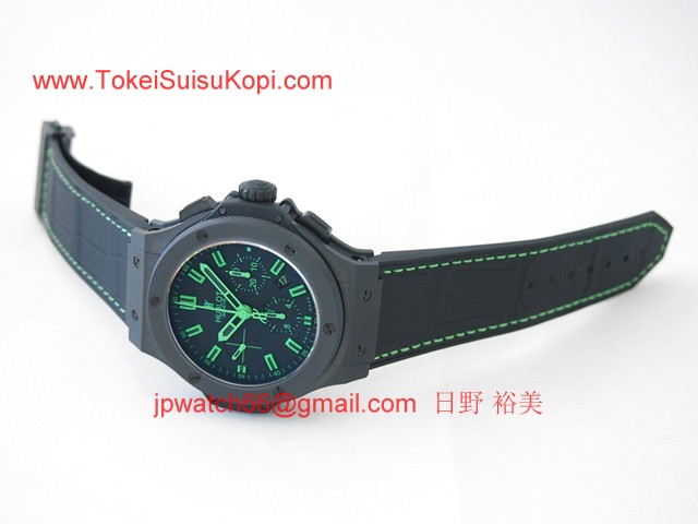 ウブロ 時計 コピー ビッグ・バン オールブラック グリーン グミアリゲーターラバー ブラック 301.CI.1190.GR.ABG11