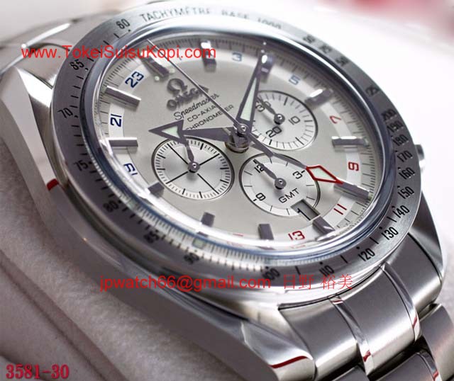 ブランド オメガ 腕時計コピー通販 スピードマスター ブロードアロー コーアクシャル GMT 3581-30