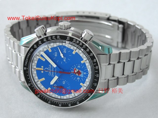人気 オメガ時計ブランド スピードマスター ミハエルシューマッハ ブルー 3510.81
