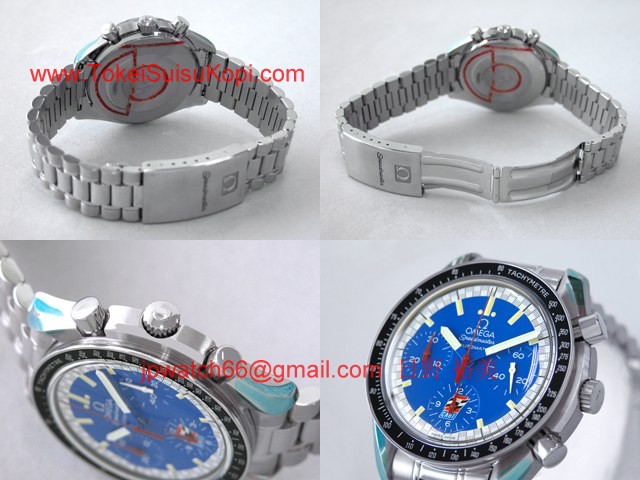 人気 オメガ時計ブランド スピードマスター ミハエルシューマッハ ブルー 3510.81