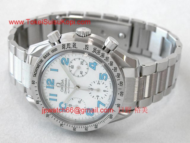 OMEGAオメガ コピー スピードマスター ホワイトシェル/ブルーアラビア 3534.71