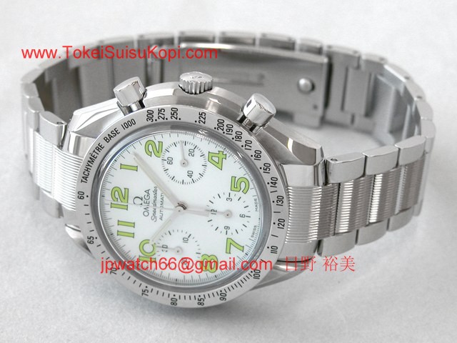 OMEGAオメガ コピー スピードマスター ホワイトシェル/グリーンアラビア 3534.72