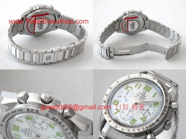 OMEGAオメガ コピー スピードマスター ホワイトシェル/グリーンアラビア 3534.72