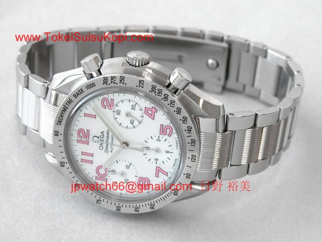 OMEGAオメガ コピー スピードマスター ホワイトシェル/ピンクアラビア 3534.74