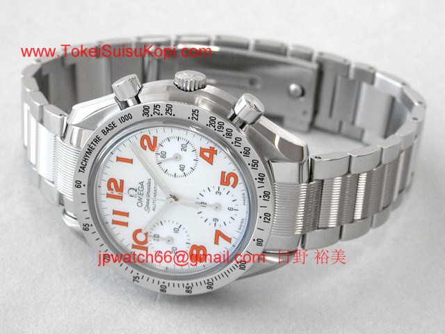 OMEGAオメガ コピー スピードマスター ホワイトシェル/オレンジアラビア 3534.78