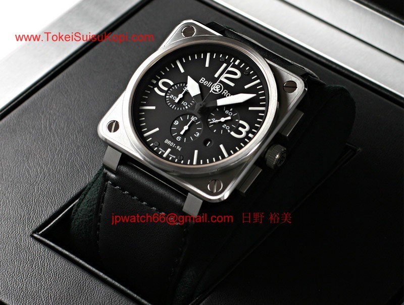ベル&ロス 時計コピー Bell&Ross 偽物 ブラックダイアル BR01-94