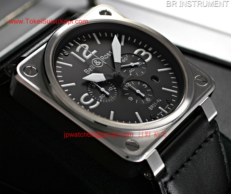 ベル&ロス 時計コピー Bell&Ross 偽物 ブラックダイアル BR01-94