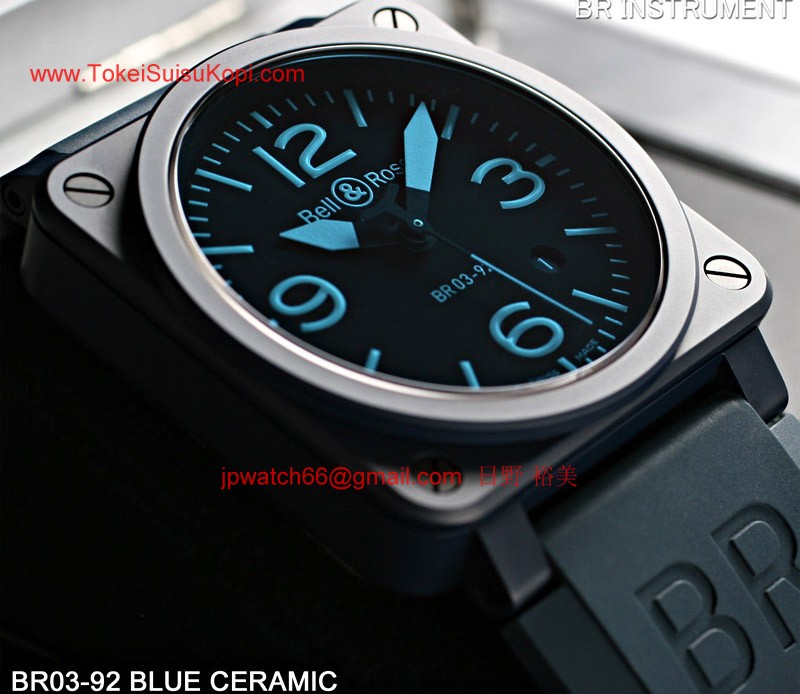 ベル&ロス 時計コピー Bell&Ross 偽物 ブルー セラミック BR03-92