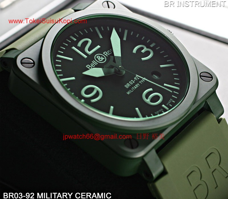 ベル&ロス 時計コピー Bell&Ross 偽物 ミリタリー セラミック BR03-92