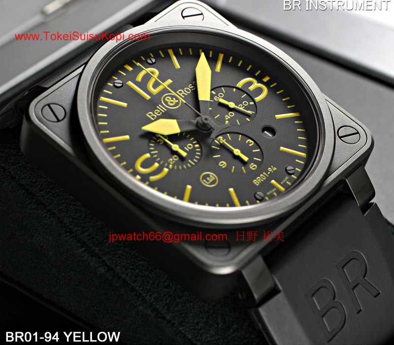 ベル&ロス 時計コピー Bell&Ross 偽物 イエロー BR01-94 