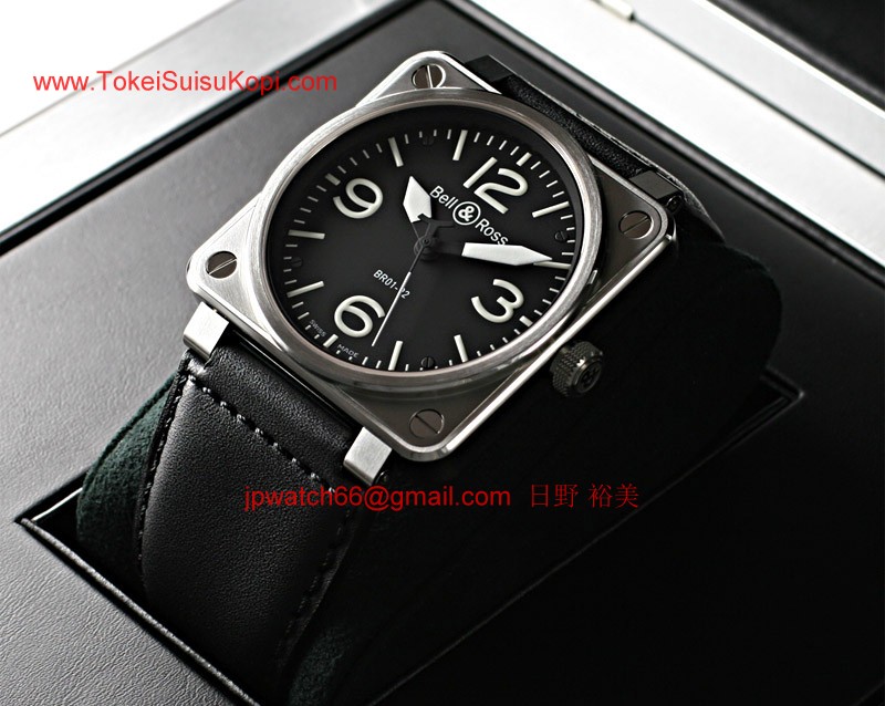 ベル&ロス 時計コピー Bell&Ross 偽物 ブラックダイアル BR01-92