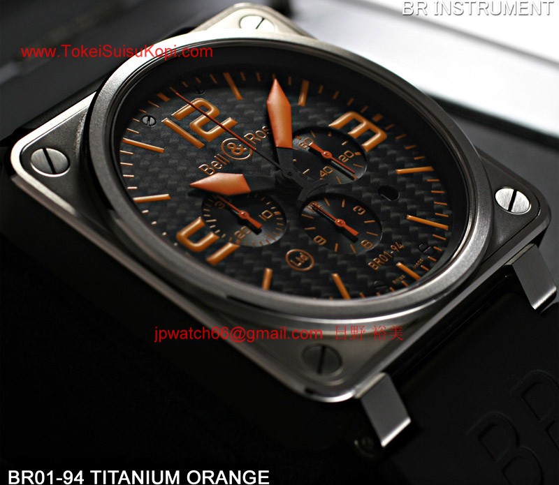 (Bell&Ross)ベル＆ロス 偽物時計 チタニウムオレンジ BR01-94