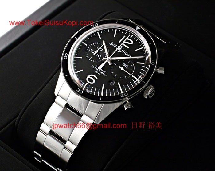 (Bell&Ross)ベル&ロスコピー ヴィンテージ クロノグラフ スポート ブラック BR 126