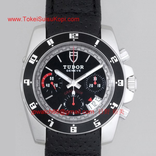 チュードル Tudor腕時計コピー グランツアーブラック革 ブラック 20350N 