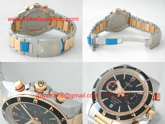 チュードル Tudor腕時計コピー グランツアークロノ フライバック 3列ブレス ブラック20551N