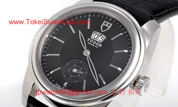チュードル時計コピー グラマーダブルデイト自動巻き ブラック57000