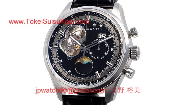 人気ゼニス腕時計コピー エルプリメロ クロノマスターオープン ムーン＆サンフェイズ03.2160.4047/21.C714