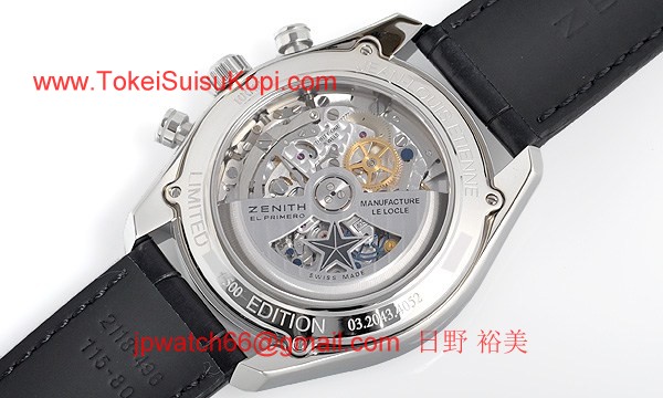 人気ゼニス腕時計コピー エルプリメロ ストライキング １０ｔｈ クロノグラフ ジャンルイエティエンヌ 世界５００本限定03.2043.4052/ 01.C496